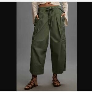 Anthropologie Pilcro Slouchy Fit Surplus Cropped Cargo Pants, Size 29P